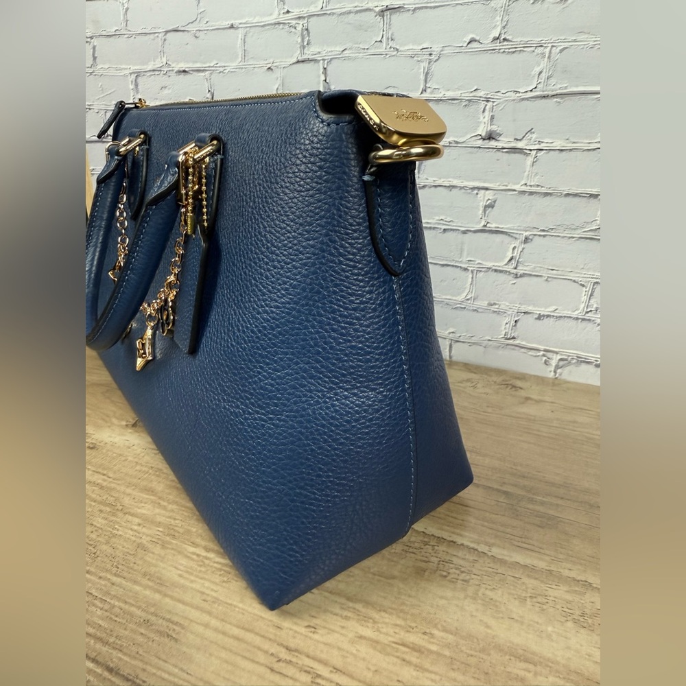 Coach Georgia Satchel Bag Deep blue free unbranded chain CR156 price is firm - Picture 6 of 16